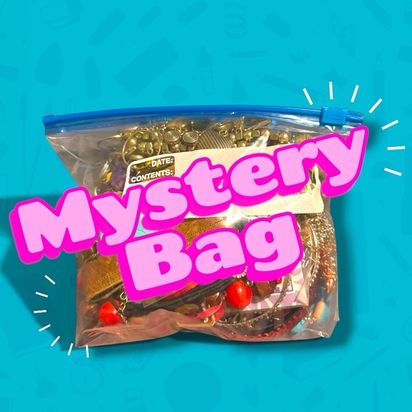 Mystery Jewelry - Mystery Jewelry Grab Bag Surprise 2 LB Vintage Costume Modern Pieces Bag #0139
